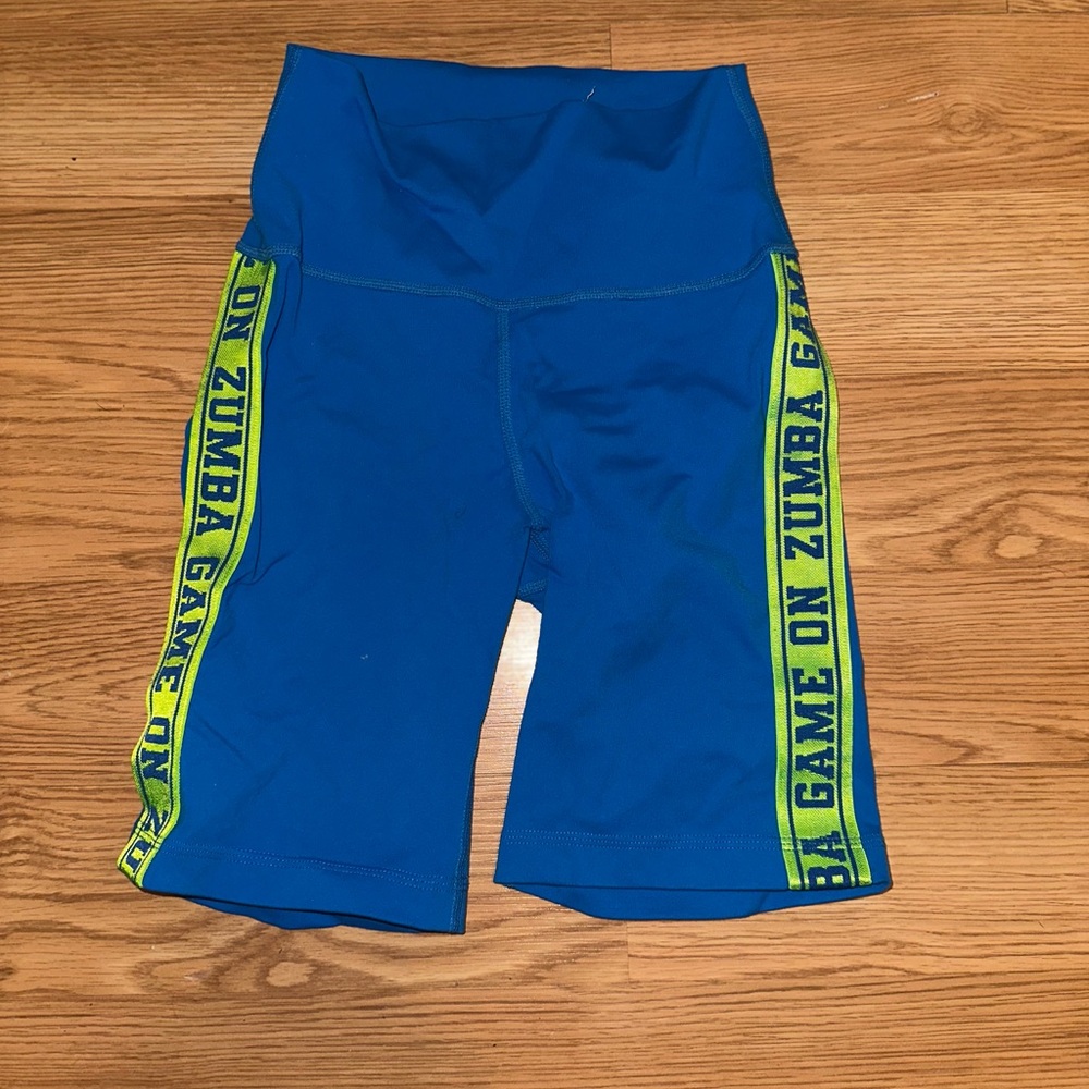 Zumba Fitness Biker shorts, Blue and Green Shorts